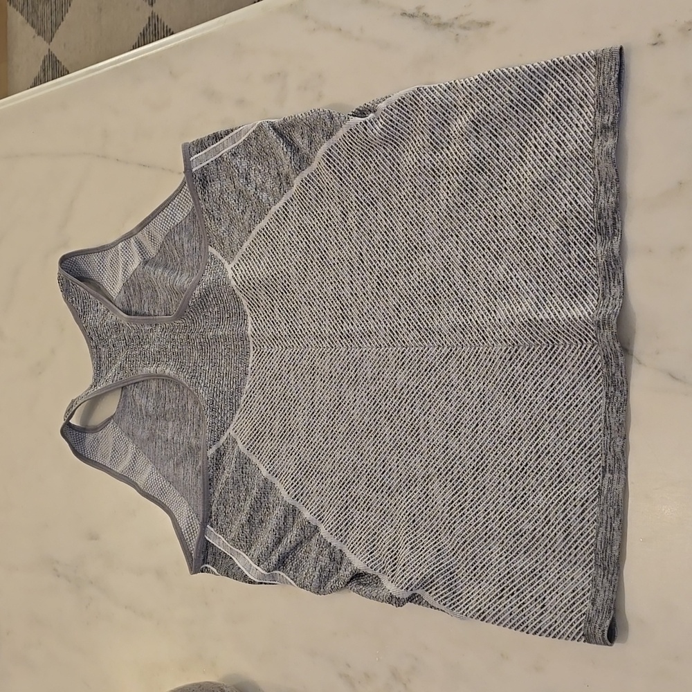 Athleta Gray Racerback Tank Top - Picture 2 of 3
